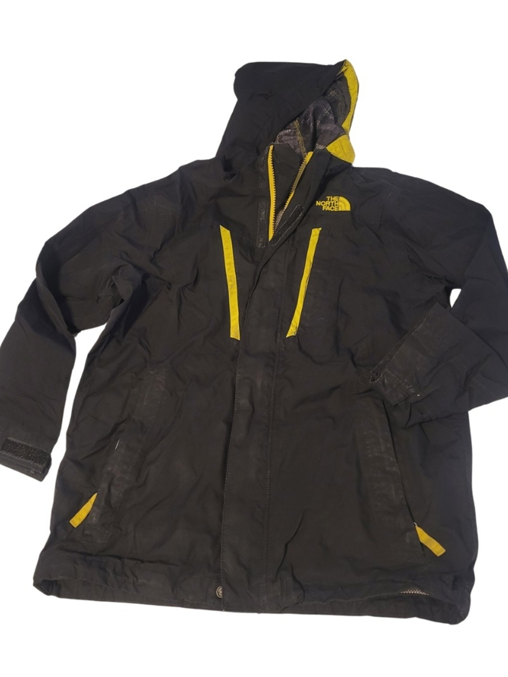 The North Face Black Jacket with Yellow Accents